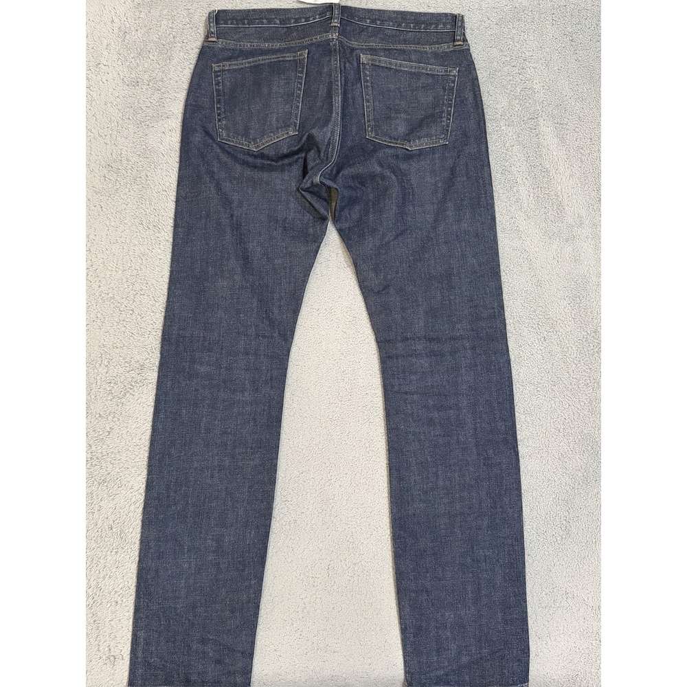 *READ* J Crew 484 35x34 Slim Fit Japanese Redline Selvedge Button Fly Jeans Dark - Picture 8 of 12